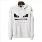 sweater homme fendi oversize hoodie zipper blanc